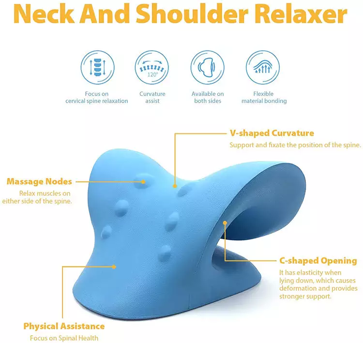 Neck and Shoulder Relaxer Cervical Neck Traction Device Pillow